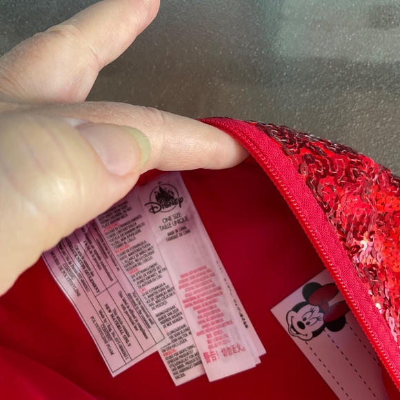 Disney Red Sequined Minnie Mouse Backpack - Picture 6 of 10